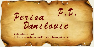 Periša Danilović vizit kartica